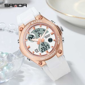 SANDA Fashion Sports Brand Women's Watches Waterproof Military Quartz Digital Wristwatch Casual G Style Clock Relogio Feminino G1022