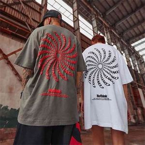 GTDOM 코튼 커플 Streetwear T 셔츠 남성 펑크 편지 인쇄 반 슬리브 하라주쿠 힙합 대형 고딕 멋진 빈티지 톱 210716