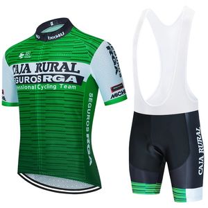 CAJA RURAL Radtrikot 2024 Team Sommer Radsportbekleidung Schnelltrocknendes Set Rennsport MTB Fahrradtrikots Fahrraduniform Maillot Ciclismo