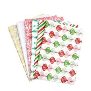 Embrulhe de presente para a prova de umidade suave Cores de doces DIY Série de natal embrulhando papel de papel cópia