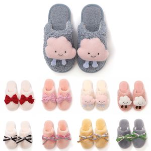 Discount Winter Fur Slippers for Women Pink Brown Red Yellow Snow Slides Indoor House Outdoor Girls Ladies Furry Slipper Flats Soft Shoes size 36-41