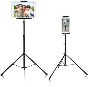 Телефон / iPad Plase Stand Tripod Держатель Монтируя Портативная высота Регулируемая от 20 до 50 дюймов 360 градусов вращается для всех 4-12 дюймов Телефон и таблетки, пульт дистанционного управления Bluetooth