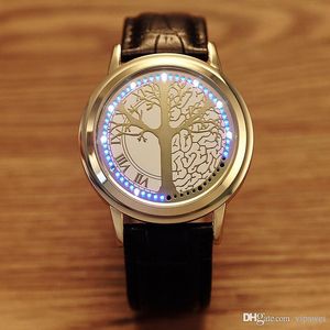 Unisex minimalistyczny dotyk LED Big Tree Watches Fash Men and Women Para Watch Watch Electronics Casual Equireat Wyświetlacz Najbardziej specjalny 255B