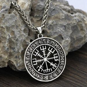 Colares de pingentes de jóias amulet jóias 2021 Norse Vikings Colar de cadeia Odin Compassir Compassir para homens homens