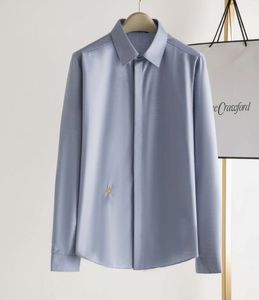 メンズデザイナーシャツブランド服男性長袖ドレスシャツヒップホップスタイル高品質綿 2021 新着 100