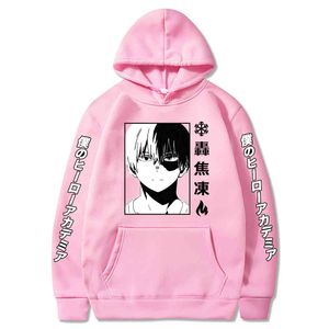 Harajuku My Hero Academia Hoodies Männer Frauen Langarm Sweatshirt Shoto Todoroki Anime Manga Hoodies Tops Kleidung Y0319
