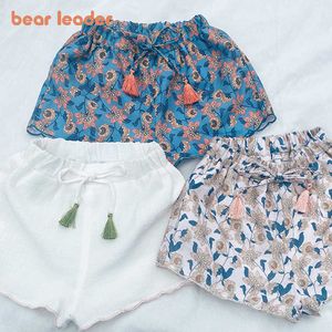 Bear Leader Summer Fashion Girls Kids Casual Shorts Girl Baby Cute Floral Pants Children Drawstring Clothing For 1-7 Years 210708