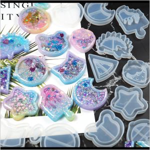 Artigianato Arti, Artigianato Regali Giardino domesticoFai da te Crystal Epoxy Quicksand Portachiavi Sile Love Star Moon Cat Gioielli fatti a mano Stampo Strumenti fai da te Ydl007 Dro