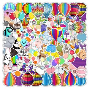 50 sztuk Cute Balloons Naklejki Graffiti Non-losowe dla samochodów Rower Bagaż Naklejki Laptop Deskorolka Butelka Wody Snowboard Naklejki Ścienne Dzieci Gifts