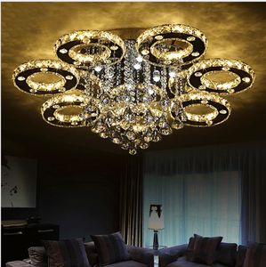 Moderne plafoniere in cristallo a led per soggiorno luminaria teto cristal Lampade a soffitto per la decorazione domestica