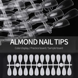 120pcs set Water Drop Clear Natural Nail Color False Tips for Display Chart Full Cover Fake Tip Nails Showing Shelf Stand Book Card 1349
