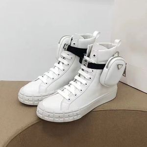 2021 Fast high quality designer luxury high-top casual women's shoes 100% leather fashion go-go white black sports lace-up shoe size 35-42