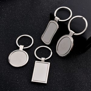 Stal nierdzewna Metalowy Blank Brelok Moda Geometria Kształt Wisiorek Uchwyt Brelok Dla Mężczyzn Car Key Chains Kimter-A142Z