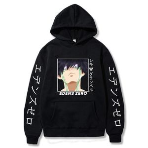 Mäns Hoodies Sweatshirts Fashion Anime Edens Zero Shiki Granbell Sweatshirt Cool Cartoon Långärmad High Street Clothes Harajuku Vinter