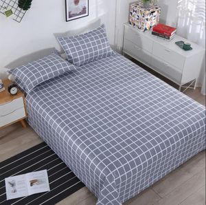 1pcs Polyester Four Seasons Flat Bedsheet Printed Bedding Fitted Sheet Mattress Cover Bed Sheet Bedspreads Cover ( no pillowcase 210420