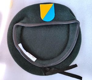 BERETS USA: s armé 8: e specialstyrkor Gruppen Wool Blackish Green Beret Military Hat 1963 ~ 1972