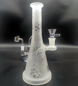 9 In Milk Cream Hookah Water Pipe Bong Bubbler Anime Cartoon Face 14MM Bowl Bongs