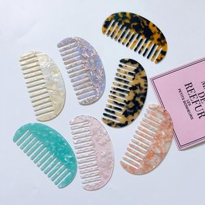 Mode bred tandborste Korea Style Natural Detangling Comb Curly Hairs for Women Multi Color Fast Ship