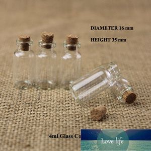 100pcs / lot promotion 4ml mini glasflaska Tom 2 / 15oz Cork Små Wishing Injektionsflaskor Presentprov Jars Refillerbar Kosmetisk Förpackning Fabrikspris Expert Design Kvalitet