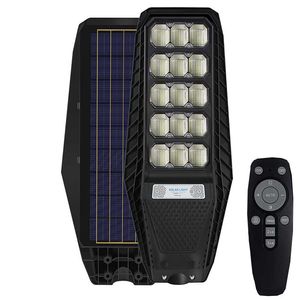 Solar Street Light Outdoor Road Lamp 100w 200W 300W Vattentät radarsensor med pole fjärrkontroll