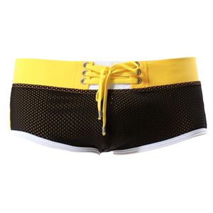 2019 new men's nylon strap low waist hit color sexy boxer shorts underwear shorts boyshort men's swimsuit 9.16 X0316