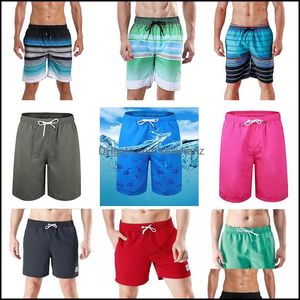 Roupas vestuário homens shorts praia nadada de natação swimwear com malha blowing bolsos 4-way spandex badshorts beachwear liberação entrega de queda