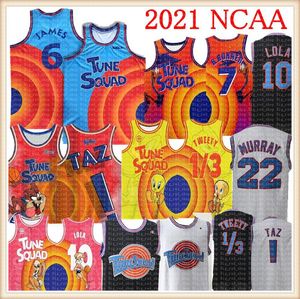 Maglia Space Jam del film Tune Squad 7 R.RUNNER 1 Bugs! Taz LeBron 10 23 Lola 2 D.DUCK 22 Bill Murray 1/3 Titti