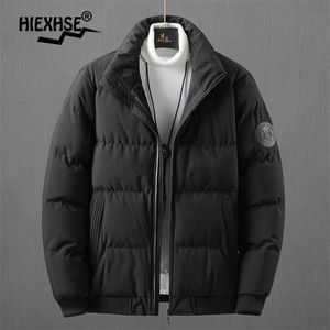 Män Höst Casual Parkas Coat Mens Jacket Märke Coat Fashion Winter Tjock varmt vadderad Outwear Windproof Parkas Jacket 211104