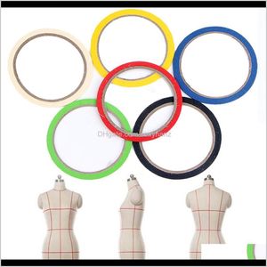 Sewing Notions Apparel Drop Delivery 2021 60Pcs Thin Draping M Whiteboard Masking Tape Dress Form Tools 20M Upceg