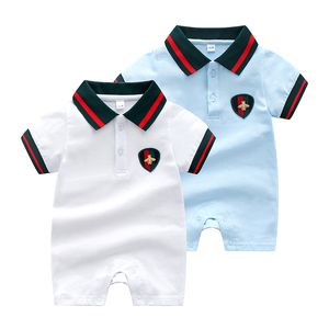 Letnie noworodki Baby Boy Romper krótkie rękawy bawełniany patchwork indeksowania noworodków dziewczynka ubrania 3 6 9 12 miesięcy