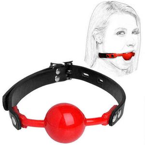 NXY SM Giocattolo per adulti del sesso Silicone Bocca regolabile Gag Ball Plug Maschio/femmina Schiavo Bondage Giochi Dispositivo 3 Colori Giocattoli erotici Strumenti Shop.1220