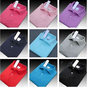 Designer Märke Men Polos Skjorta Sommar Stor Liten Häst Krokodil Broderi Människans Pikétröja Kortärmad Casual T-shirts Solid Färg Plus 6XL Tees Camisa C1