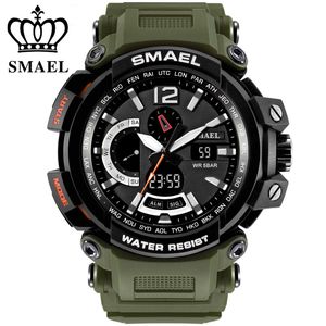 Relogio Masculino Smael Marka Sport Zegarki Dla Mężczyzn 5amt Wristwatch Digital Led Wojskowy Zegarek Mężczyzna Mężczyzna Montre Homme X0524