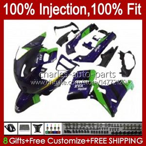 معرض حقن OEM ل Kawasaki Ninja ZZR-400 ZZR-600 2001 2002 2003 2005 2005 2005 2005 2007 84HC.64 Blue Green New ZZR600 ZZR400 ZZR400 ZZR 400 600 93 94 95 96 97 98 99 00 Body Kit