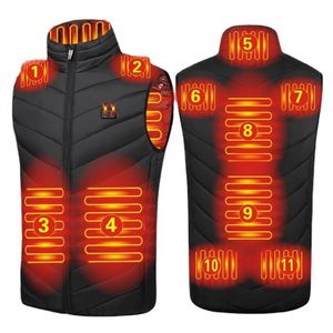 PARATAGO USB Electric Heated Vest Winter Smart Heating Jackets Men Women Thermal Heat Clothing Plus size Hunting Coat P8101C 210923