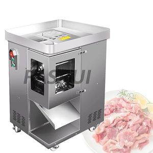 220V Commercial Slicer Machine Desktop Stainless Steel Meatting Cutting Maker