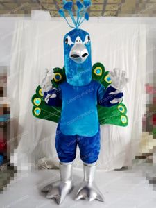 Halloween blue peacocks Mascot Costume Top quality Cartoon Anime theme character Adults Size Christmas Carnival Birthday Party Outdoor Outfit