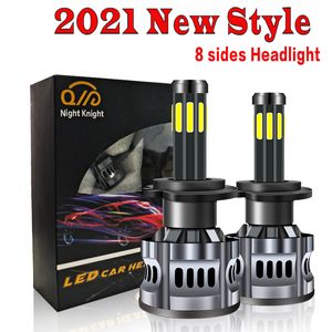 Żarówki reflektorów LED H4 LAMPA 8 PODROFA COB 200W 20000LM H7 H1 H3 H8 H11 9005 HB3 9006 HB4 CANBUS 6000K Auto Mgtelight