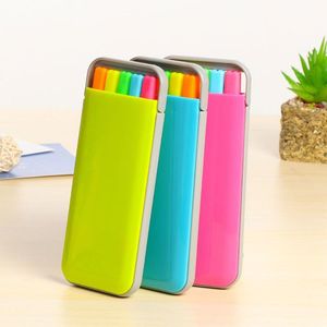 Highlighters 5pcs/box Fashion Candy Color Office School Supplies Marker Fluorescent Pen Stationery Highlighter