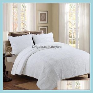 Wholesale bedspreads comforters roses for sale - Group buy Comforters Supplies Textiles Home Gardencomforters Sets White Color Embroidery Rose Bedspread Erlet Cotton Quilted Quilts Luxury Bedd