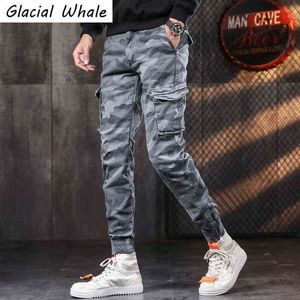 Glacialwhale Herren Cargo Pants Männer Neue Tarnung Jogger Male Hip Hop Streetwear Hose Joggen Multi-Pocket Hose für Männer H1223