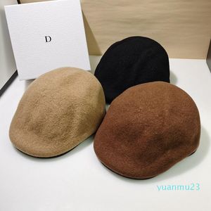 Gorros gorros de alta qualidade lã feltro boina chapéu ins abóbora boinas outono inverno moda pintor viseiras bonés avanço chapéus feminino