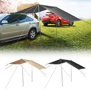 Tents And Shelters Automobile Rooftop Rain Canopy Car Shelter Shade Outdoor Camping Side Roof Top Tent Awning Waterproof UV Portable Camp