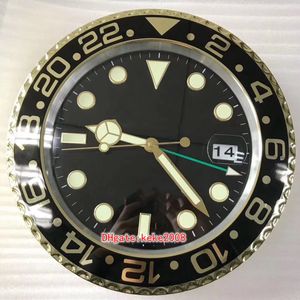 Relógio de parede com 6 cores Batman GMT 116710 116718 116719 116713 Ouro Amarelo Aço 34cm x 5cm Lupa Azul Lupa Data VK Decoração para Casa Relógios de Parede