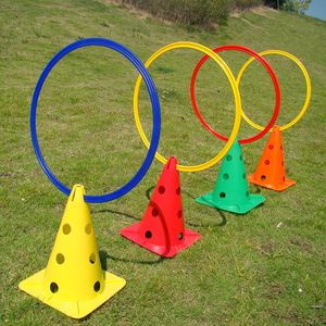 12 PCs / Set 40cm Soccer Soccer Agility Agility Abs Abs Futebol Futebol Equipamento de Treinamento Pace Lap Futebol Bola de Futebol Acessórios