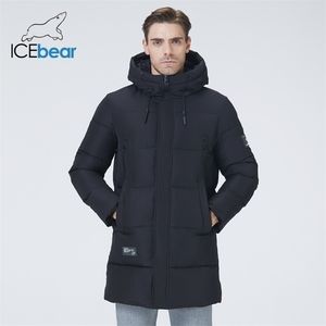 겨울 남성 의류 두꺼운 따뜻한 재킷 후드 중간 길이 코트 유행 면화 MWD21807I 211204