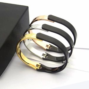 Designer di lusso Francia Marca Titanio Plaid oro Braccialetti bicolore Braccialetti in argento da donna di alta qualità Bracciale dorato da uomo Bracciale alla moda