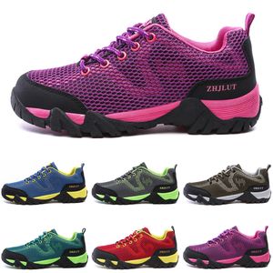 Hotsale Açık Koşu Ayakkabıları Erkek Kadın Tırmanmaya Mavi Sarı Yeşil Gri Mor Kırmızı Moda Erkek Eğitmenler Bayan Spor Sneakers Yürüyüş Runner Ayakkabı