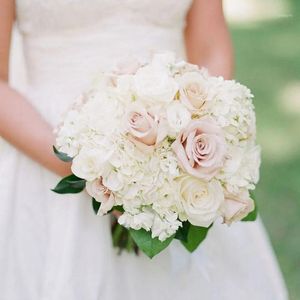Flower Blooms achat en gros de Fleurs décoratives couronnes cm hets Hydrangea artificiel de haute qualité de haute qualité Silk floraison pivoine fausse fleur blanc bouquet de mariage décor