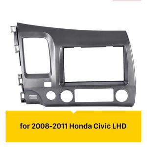 2Din Araba Radyo Fasya Kurulum Trim Dash Kit Stereo Çerçeve 2008 2009 2010 2011 için SRS Delikli Honda Civic LHD